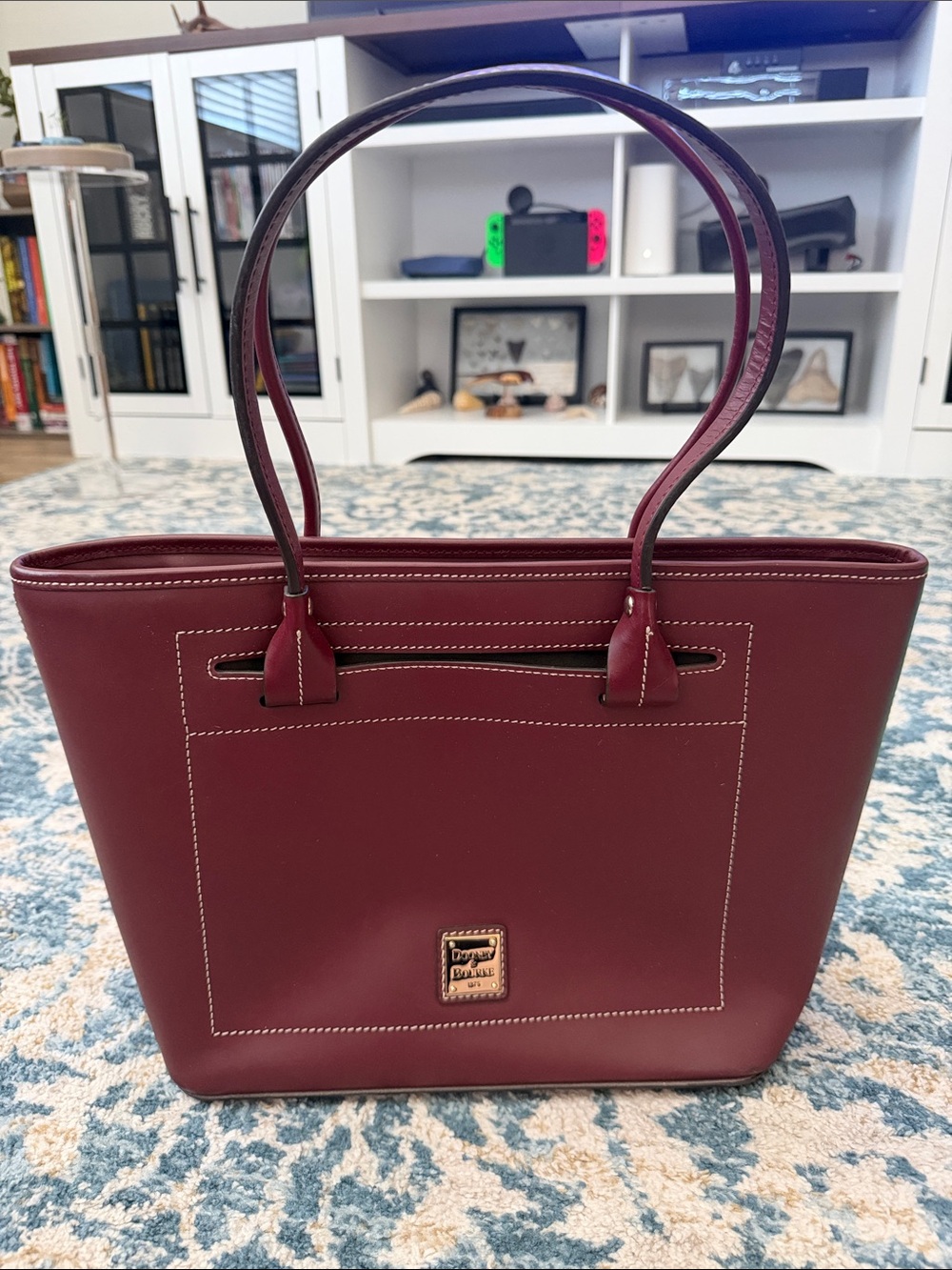 Dooney & Bourke Burgundy Leather Tote